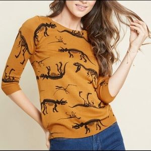 ModCloth Put to Quirk dinosaur sweater